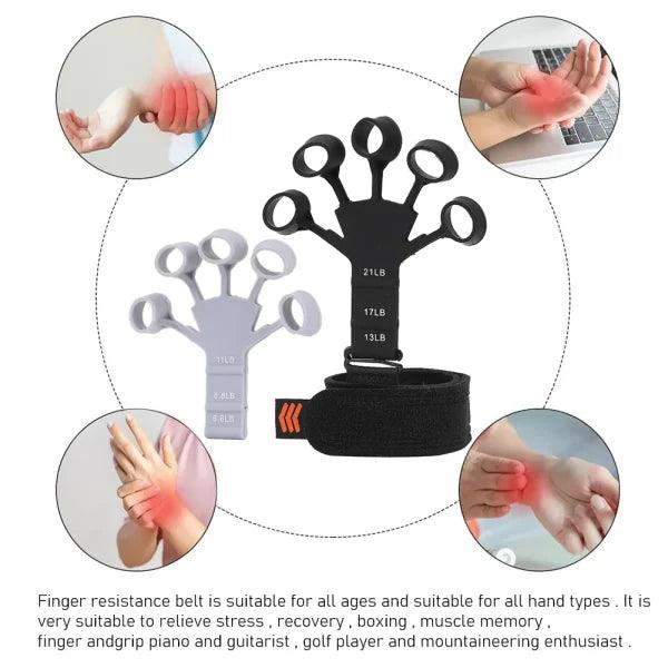 Gripster Finger Exerciser with Silicone Finger Grips - Discountbazar