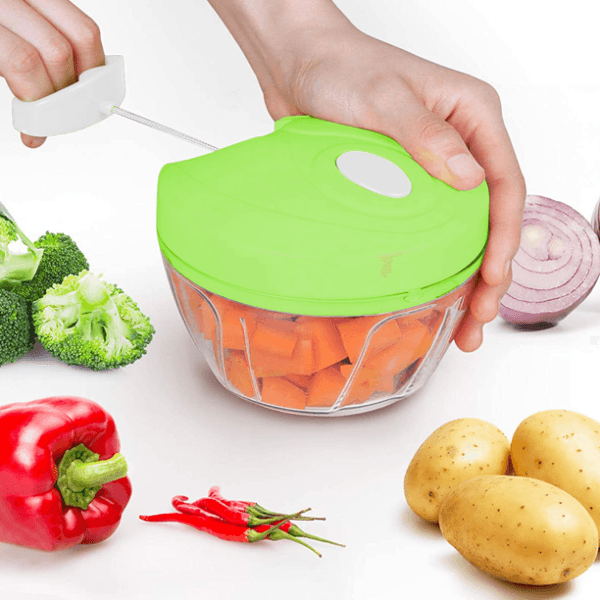 Speedy Manual Food Chopper: Hand-Pull Mincer, Blender, and Mixer - Discountbazar