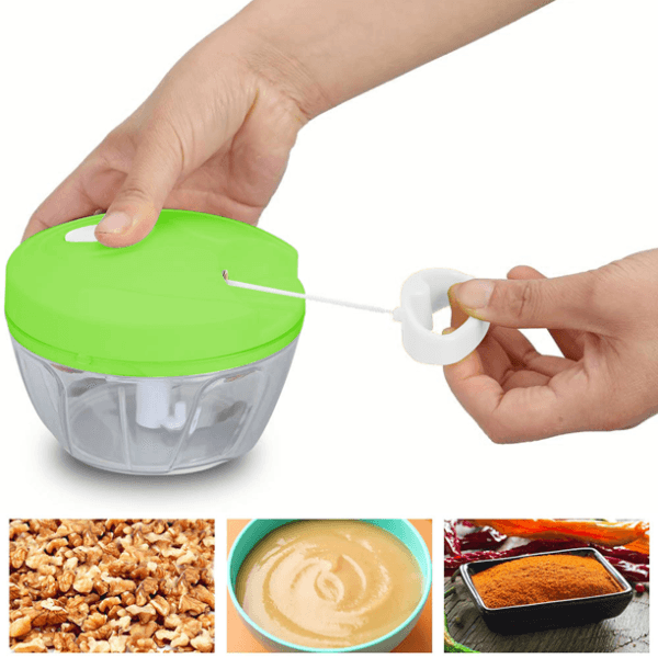 Speedy Manual Food Chopper: Hand-Pull Mincer, Blender, and Mixer - Discountbazar